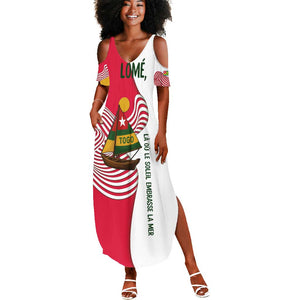 Lome Togo Summer Maxi Dress - Sailboat and Sunset – Where the Sun Kisses the Sea