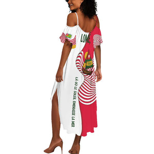 Lome Togo Summer Maxi Dress - Sailboat and Sunset – Where the Sun Kisses the Sea