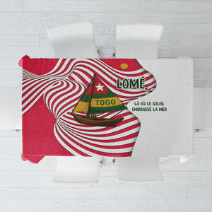 Lome Togo Tablecloth - Sailboat and Sunset – Where the Sun Kisses the Sea