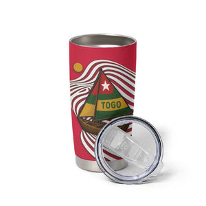 Lome Togo Tumbler Cup - Sailboat and Sunset – Where the Sun Kisses the Sea