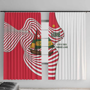 Lome Togo Window Curtain - Sailboat and Sunset – Where the Sun Kisses the Sea