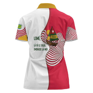 Lome Togo Women Polo Shirt - Sailboat and Sunset – Where the Sun Kisses the Sea