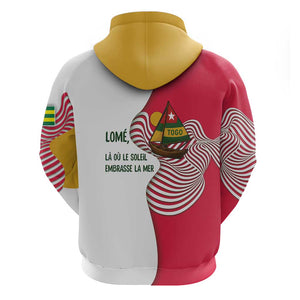 Lome Togo Zip Hoodie - Sailboat and Sunset – Where the Sun Kisses the Sea