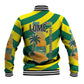 Lome Togo Sunset Baseball Jacket - Palm Trees and Ocean Embrace Design