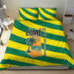 Lome Togo Sunset Bedding Set - Palm Trees and Ocean Embrace Design