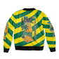 Lome Togo Sunset Bomber Jacket - Palm Trees and Ocean Embrace Design