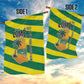 Lome Togo Sunset Garden Flag - Palm Trees and Ocean Embrace Design