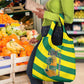 Lome Togo Sunset Grocery Bag - Palm Trees and Ocean Embrace Design
