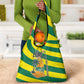 Lome Togo Sunset Grocery Bag - Palm Trees and Ocean Embrace Design