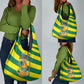 Lome Togo Sunset Grocery Bag - Palm Trees and Ocean Embrace Design