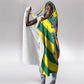 Lome Togo Sunset Hooded Blanket - Palm Trees and Ocean Embrace Design