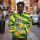 Lome Togo Sunset Hoodie - Palm Trees and Ocean Embrace Design