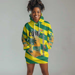 Lome Togo Sunset Hoodie Dress - Palm Trees and Ocean Embrace Design