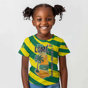 Lome Togo Sunset Kid T shirt - Palm Trees and Ocean Embrace Design