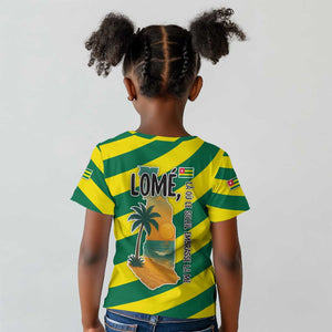 Lome Togo Sunset Kid T shirt - Palm Trees and Ocean Embrace Design