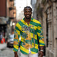 Lome Togo Sunset Long Sleeve Button Shirt - Palm Trees and Ocean Embrace Design