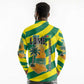 Lome Togo Sunset Long Sleeve Polo Shirt - Palm Trees and Ocean Embrace Design