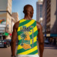 Lome Togo Sunset Men Tank Top - Palm Trees and Ocean Embrace Design