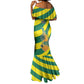 Lome Togo Sunset Mermaid Dress - Palm Trees and Ocean Embrace Design