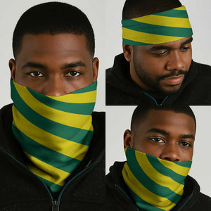 Lome Togo Sunset Neck Gaiter - Palm Trees and Ocean Embrace Design - African Pride