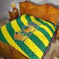 Lome Togo Sunset Quilt - Palm Trees and Ocean Embrace Design