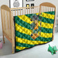 Lome Togo Sunset Quilt - Palm Trees and Ocean Embrace Design