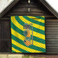 Lome Togo Sunset Quilt - Palm Trees and Ocean Embrace Design