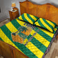 Lome Togo Sunset Quilt Bed Set - Palm Trees and Ocean Embrace Design