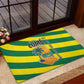 Lome Togo Sunset Rubber Doormat - Palm Trees and Ocean Embrace Design