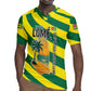 Lome Togo Sunset Rugby Jersey - Palm Trees and Ocean Embrace Design