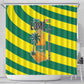 Lome Togo Sunset Shower Curtain - Palm Trees and Ocean Embrace Design