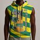 Lome Togo Sunset Sleeveless Zip Hoodie - Palm Trees and Ocean Embrace Design - African Pride