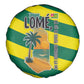 Lome Togo Sunset Spare Tire Cover - Palm Trees and Ocean Embrace Design
