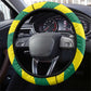 Lome Togo Sunset Steering Wheel Cover - Palm Trees and Ocean Embrace Design