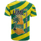 Lome Togo Sunset T shirt - Palm Trees and Ocean Embrace Design
