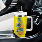 Lome Togo Sunset Tumbler With Handle - Palm Trees and Ocean Embrace Design