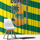 Lome Togo Sunset Window Curtain - Palm Trees and Ocean Embrace Design