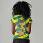 Lome Togo Sunset Women V-Neck T-Shirt - Palm Trees and Ocean Embrace Design