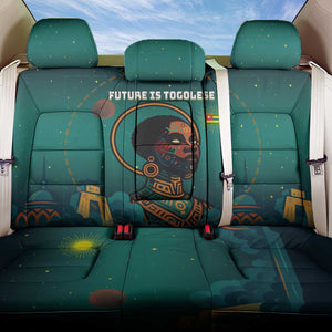 Togo Futuristic Afrocentric Woman Back Car Seat Cover with Flag and Stars Design