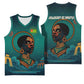 Togo Futuristic Afrocentric Woman Basketball Jersey with Flag and Stars Design - African Pride