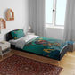 Togo Futuristic Afrocentric Woman Bedding Set with Flag and Stars Design