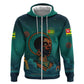 Togo Futuristic Afrocentric Woman Hoodie with Flag and Stars Design