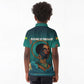Togo Futuristic Afrocentric Woman Kid Polo Shirt with Flag and Stars Design