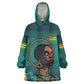 Togo Futuristic Afrocentric Woman Kid Wearable Blanket Hoodie with Flag and Stars Design