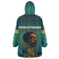 Togo Futuristic Afrocentric Woman Kid Wearable Blanket Hoodie with Flag and Stars Design