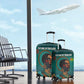 Togo Futuristic Afrocentric Woman Luggage Cover with Flag and Stars Design