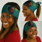 Togo Futuristic Afrocentric Woman Neck Gaiter with Flag and Stars Design - African Pride