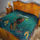 Togo Futuristic Afrocentric Woman Quilt with Flag and Stars Design