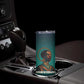Togo Futuristic Afrocentric Woman Skinny Tumbler with Flag and Stars Design