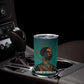 Togo Futuristic Afrocentric Woman Tumbler Cup with Flag and Stars Design